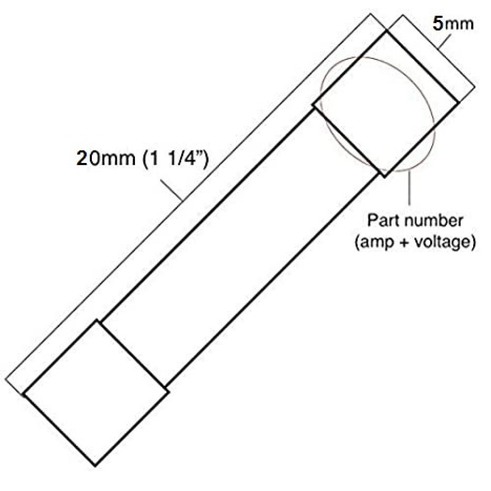 فیوز شیشه ای 250V 315mA ولت 5X20mm 